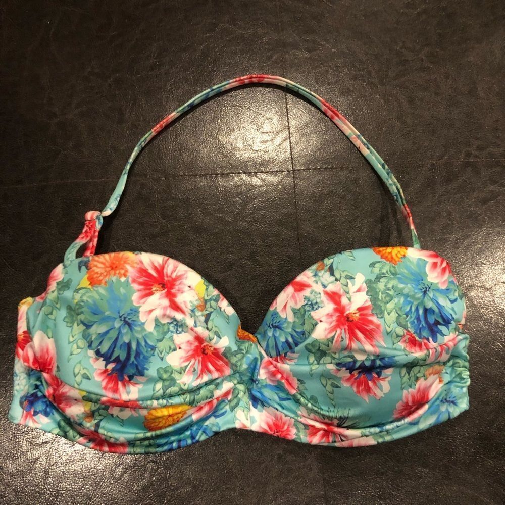 H&M Vibrant Floral Bandeau Top